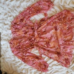 Lauren Conrad flowered ruffled mini dress  XXL New w/tags.